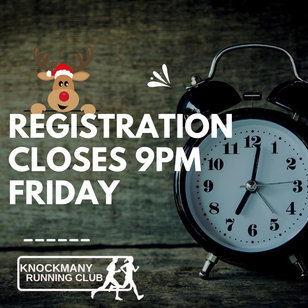 It’s the final countdown! 

Registration closes this Friday at 9PM ✋ 

Book your place now njuko.net/rudolph_run_20…