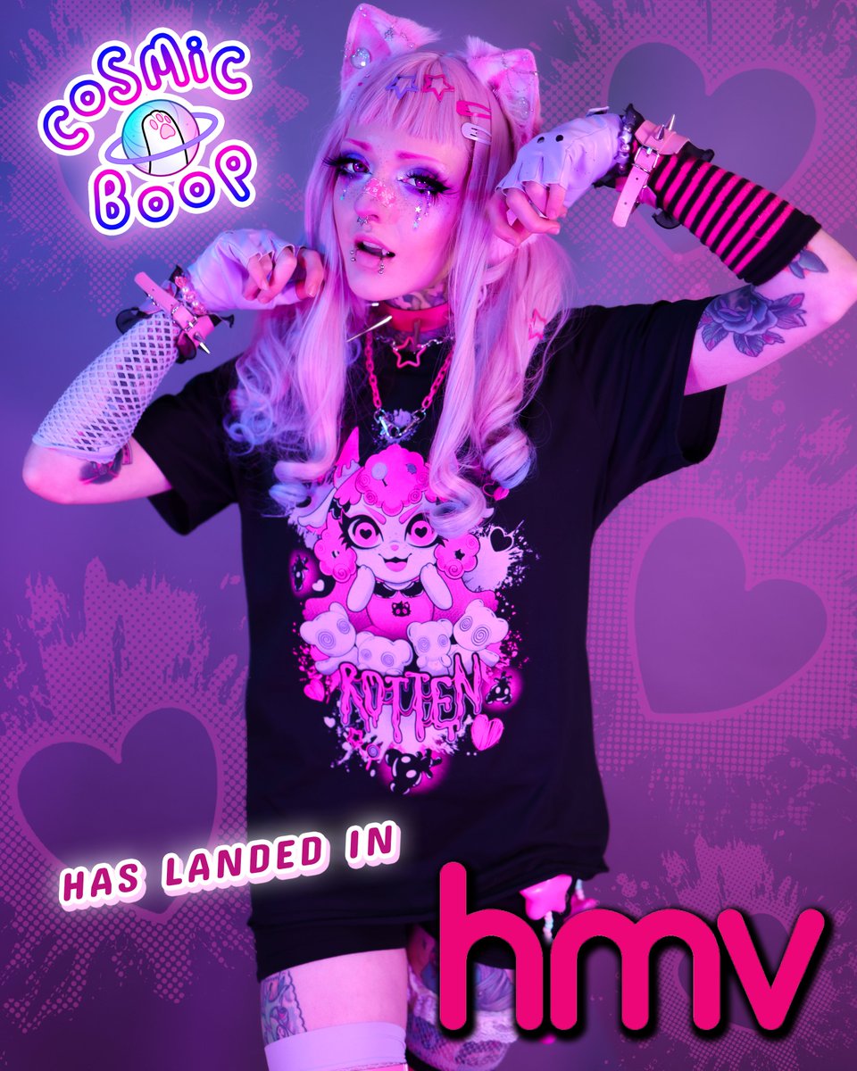 ✨COSMIC BOOP HAS LANDED IN HMV!✨
We've been hard at work for the past couple months and are finally ready to bring the cute to <a href="/hmvtweets/">hmv</a>  stores across the country!

Our ROTTEN design is available exclusively in ALL HMV STORES and on HMV's ONLINE STORE!
