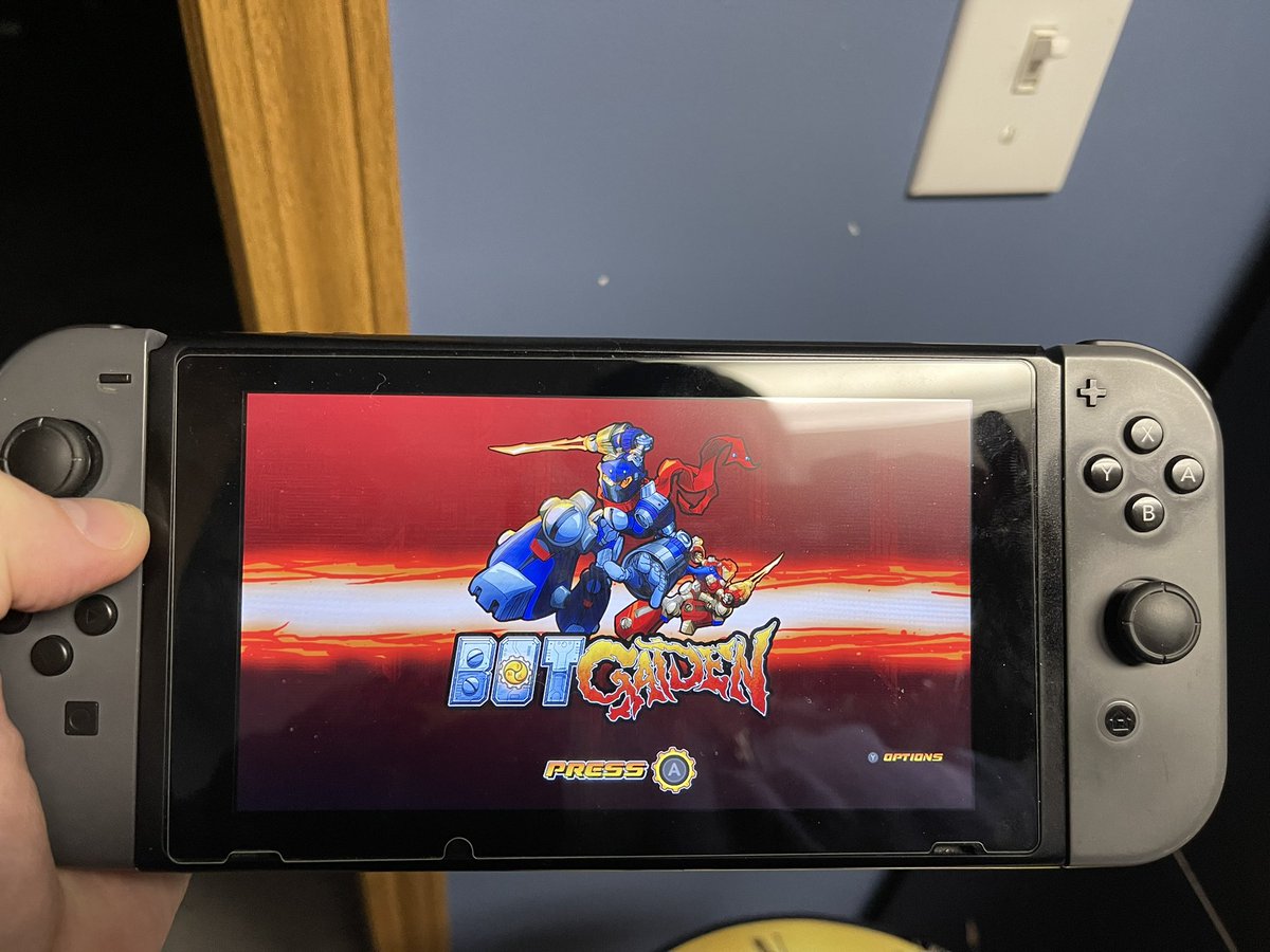 SwordSwipeGames's tweet photo. Now there's a sight. At long last after 7 years of #indiedev us 3 dads with day jobs made it to #NintendoSwitch , #Xbox , and #PlayStation ! Please support us kids at heart and our dream, play Bot Gaiden now! #IndieGameDev https://t.co/sYDzS83fIW