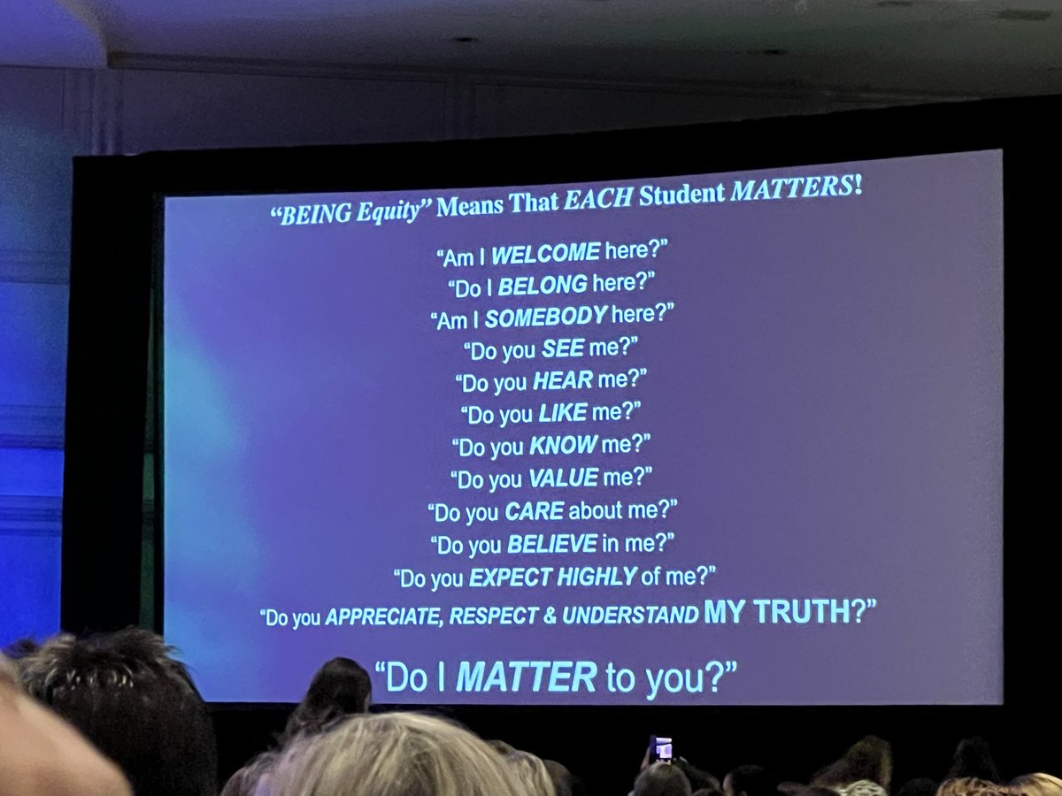 craigjmckinney's tweet photo. For those who demonize equity in schools, how can you argue with this? @PrincipalKafele #learningfwd22 https://t.co/BogzNPQddT