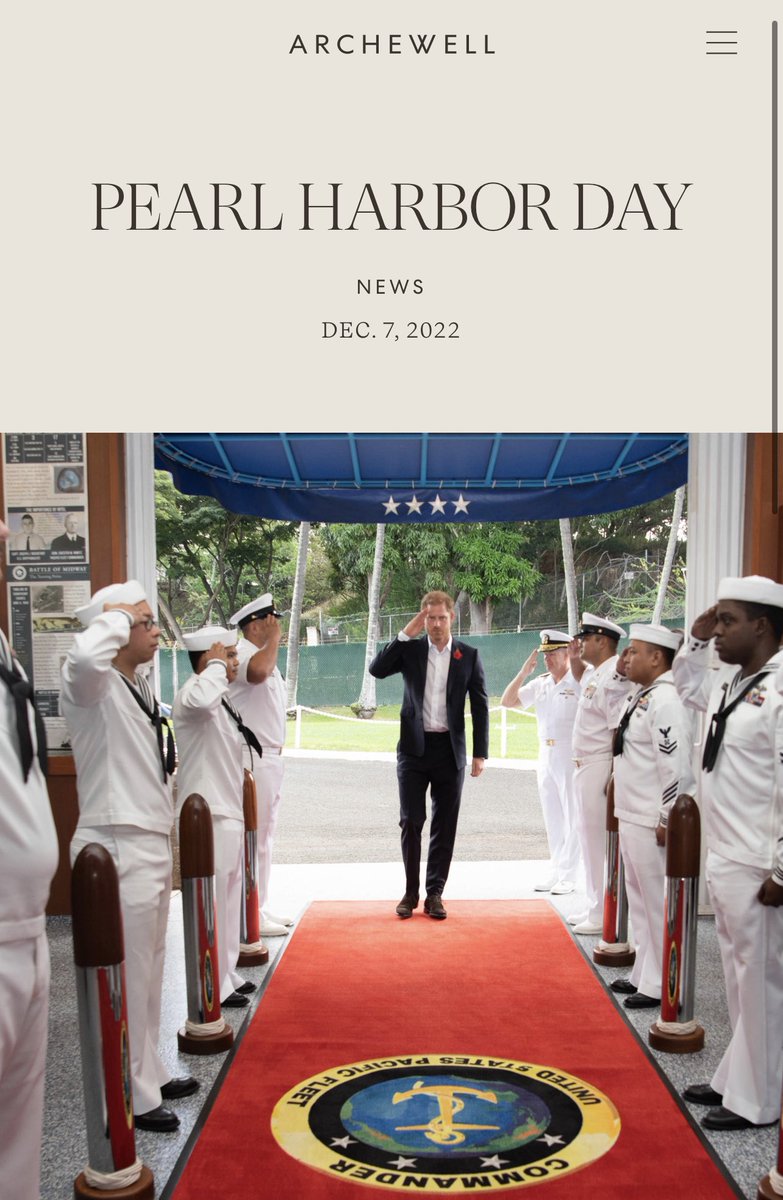 Everything is wrong with this picture. He’s not a prince of America, why is he getting this level of welcome? He’s a PRIVATE CITIZEN. I certainly don’t get this type of welcome when I visit Pearl Harbor. Ugh, this is so embarrassing. 😳 We need to stop humoring his delusions.🤦🏼‍♀️