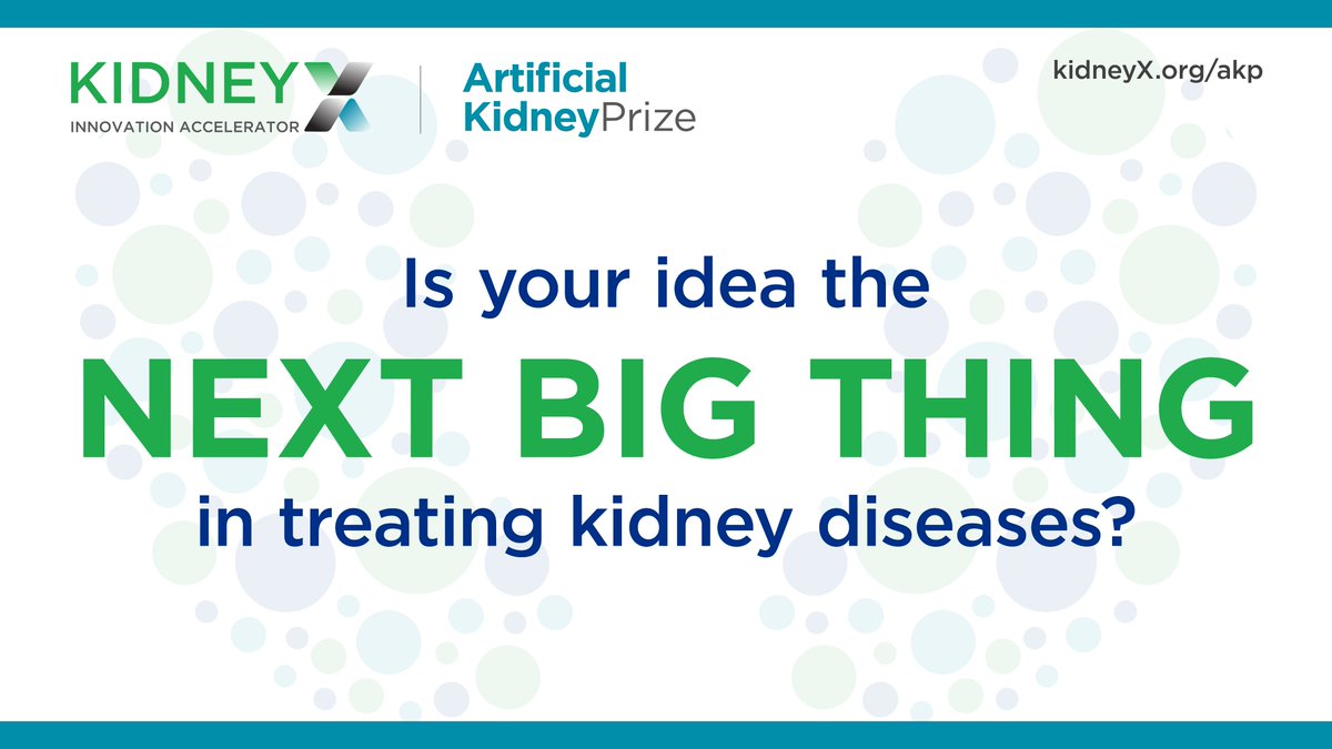 Kidney_X's tweet image. Track Two of the #ArtificialKidneyPrize seeks innovative tools from fields like #RegenMed that can help advance a #bioartificial #kidney prototype. Submit your idea to our prize competition with up to $10.5 million in funding: KidneyX.org/akp