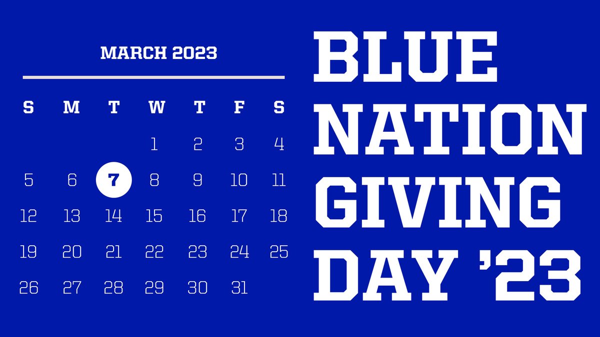 📅 Mark your calendar! ⤵️

Our fourth annual Friends of Wellesley Athletics Blue Nation Giving Day will take place on Tuesday, March 7th, 2023!

LEARN MORE ➡️ wellesleyblue.com/give 

#BlueNationGivingDay | #EarnTheW