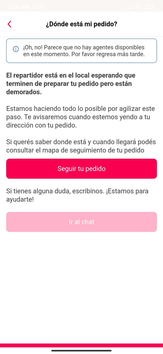 paulipache's tweet photo. @pedidosya me dice que vaya al chat pero no está habilitada la función https://t.co/6dUbqWA0uA