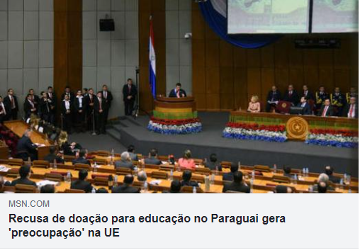 SensoCrtico1's tweet photo. A União Europeia (UE) expressou sua “profunda preocupação” nesta segunda-feira (5), depois que a Câmara dos Deputados do Paraguai rechaçou uma doação de 38 milhões de euros para a educação alegando risco de interferência nos programas, particularmente em temas de gênero. https://t.co/5BSySkKwTd