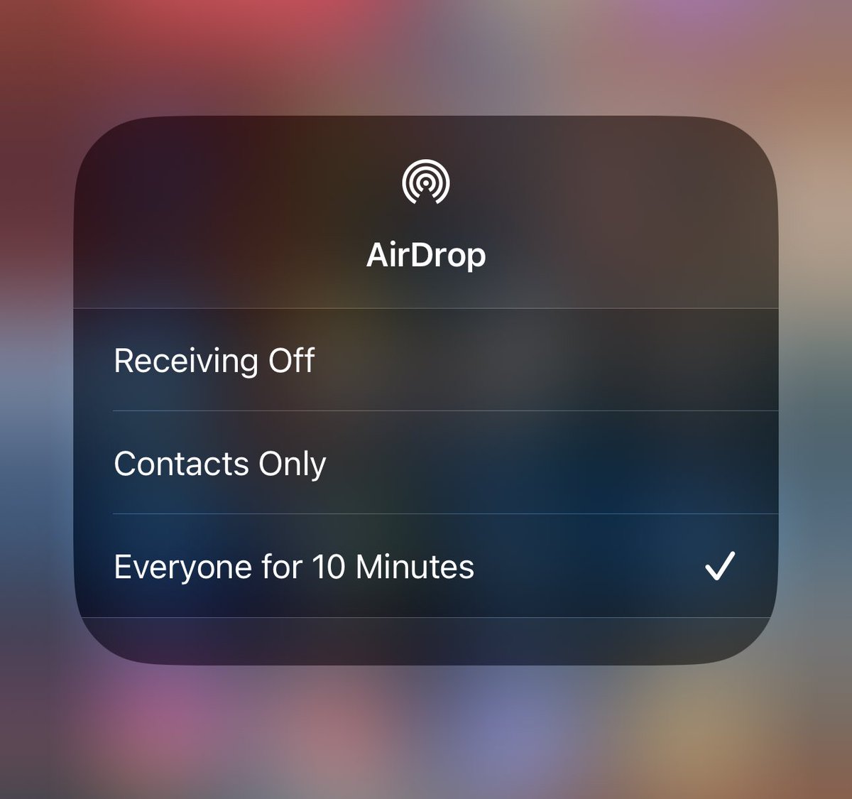 BrandonButch's tweet image. AirDrop has changed from “Everyone” to “Everyone for 10 minutes” in iOS 16.2. 

This was originally only available in China, now globally.