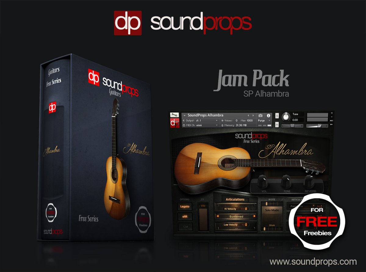 NEW RELEASE - SOUNDPROPS PRESENTS,
FREEBIES for Native Instruments Kontakt.
FOR FREE - JAM PACK / SP Alhambra
soundprops.com
#forfree #kontakt
#kontakt #vst #nativeinstruments #guitar #nylonguitar #newsamplelibrary #kontaktlibrary #download #nylon #spanish #alhambra