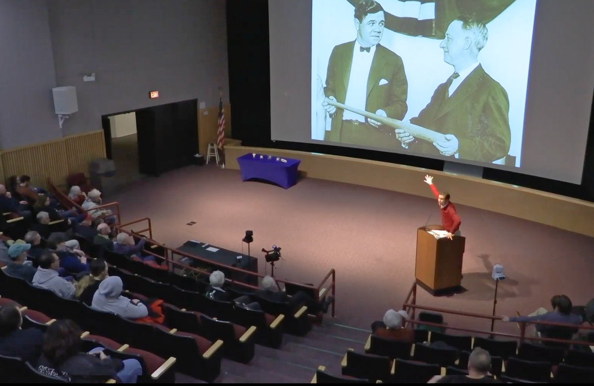 nysmuseum's tweet photo. "Babe Ruth Gets Political" now available online for viewing and CTLE credit! 
Grab some peanuts and Cracker Jack and view this engaging program presented by @DrRobertChiles.

https://t.co/WcIkEDs5ua https://t.co/3ZxMoXknNy