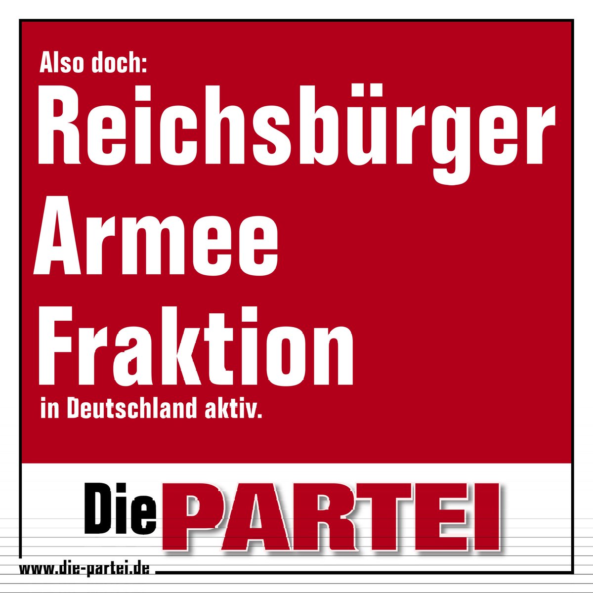Haben wir den Hashtag #RAF die ganze Zeit falsch verstanden? 🤔 #Reichsbuerger