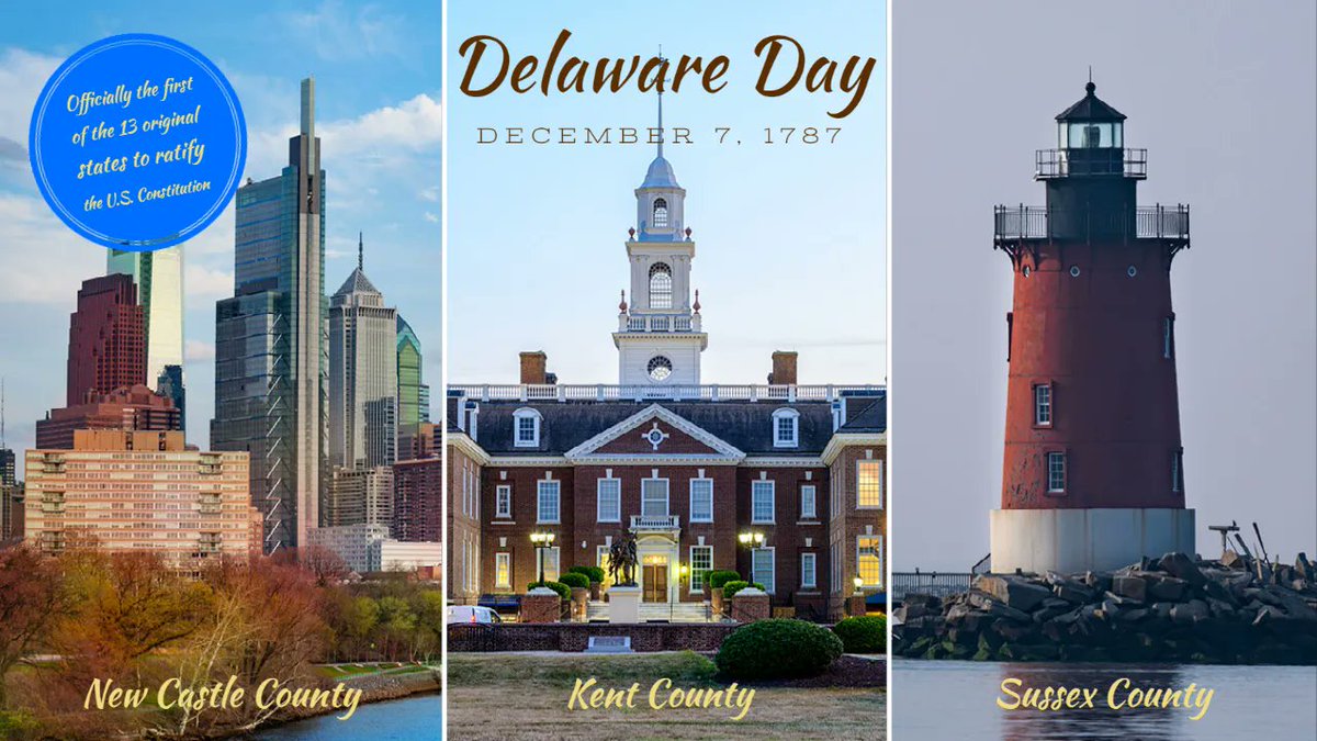 wwdcpa's tweet photo. 235 years ago, #Delaware became the #FirstState to ratify the Constitution.
According to legend, it was nicknamed #TheDiamondState because Thomas Jefferson referred to it as a “jewel among the states” due to its prime location on the Eastern Seaboard.

#NationalDelawareDay https://t.co/bfDuibBryW