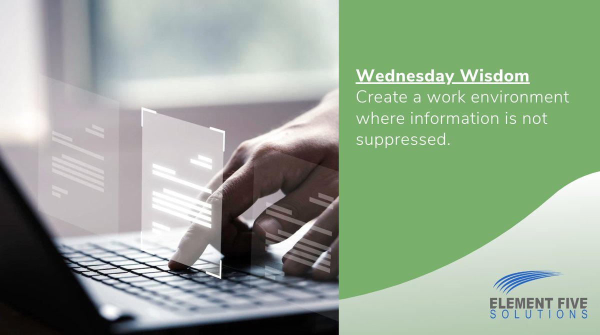 e5sol's tweet photo. #WednesdayWisdom ✨Creating a work environment where information is not suppressed, where the company adds value to employees and where the work itself is rewarding can be done by following a simple principles: 
1. System operations
2. Focus on employee strengths
3. Communication https://t.co/Srmmuw6rYH