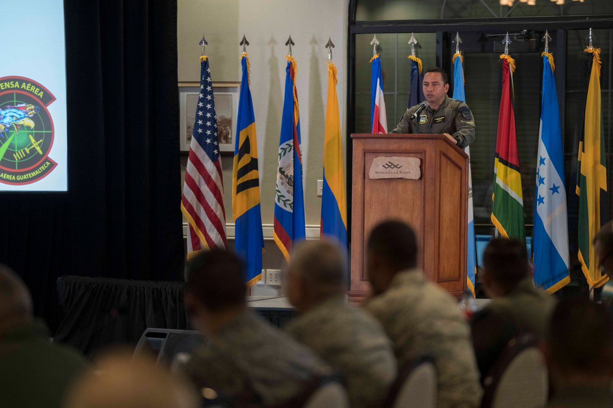 AFSOUTH's tweet photo. ...This conference is comprised Air Chiefs and Senior Enlisted Leaders from 13 nations and the U.S. with an ultimate goal of #StrengtheningPartnerships, #CounteringThreats and #BuildingOurTeam!
@Southcom | @usairforce | @aircombatcmd https://t.co/0XAeBVaxld