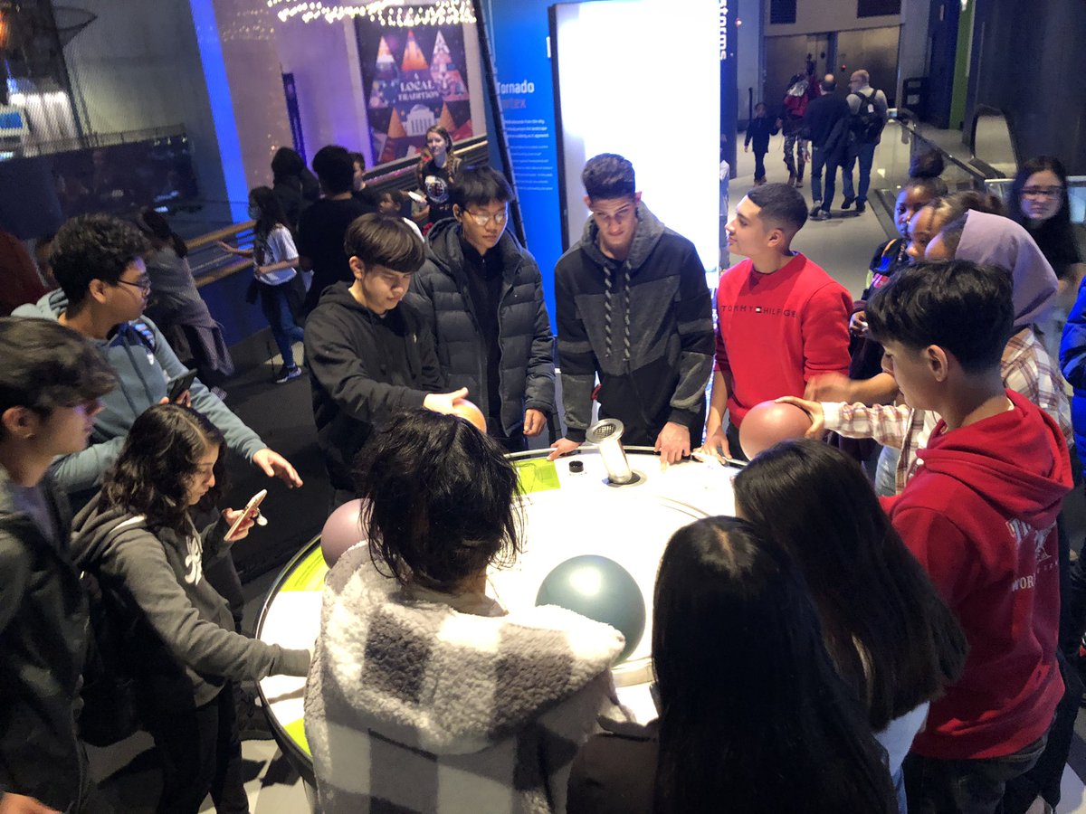 Rachel__Gannon's tweet photo. Exploring the Museum of Science and Industry with our group of 85 today! #YourCommunitySchools https://t.co/8BwLbYDwOy