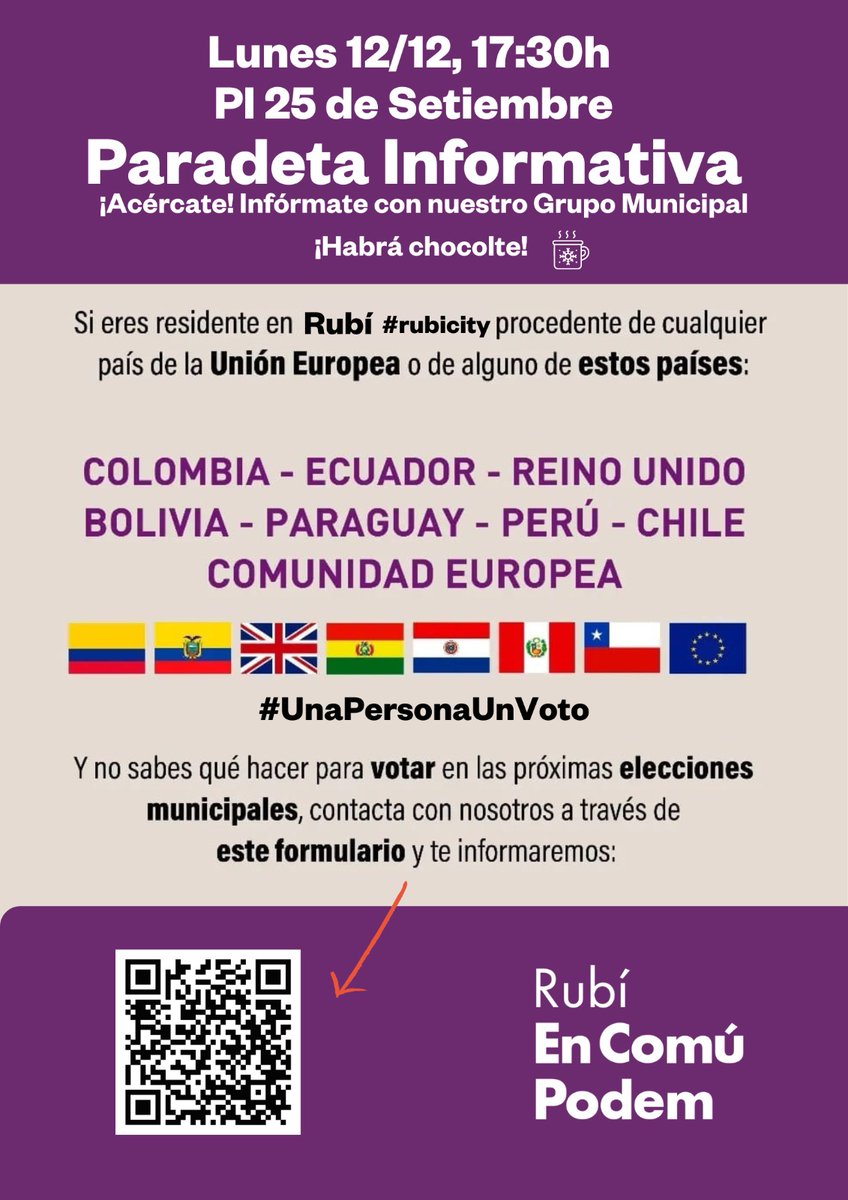 JordiArnaizM's tweet photo. Continuamos con la campaña informativa en la zona de las Torres de #rubicity .Lunes continuaremos en #25setembre
En @ecp_rubi lo tenemos tenemos claro #UnaPersonaUnVoto #OnePersonOneVote 
Conoces nuestra campaña? 
👇👇👇
https://t.co/tvnODeJlNN https://t.co/2QMl1zJtqs