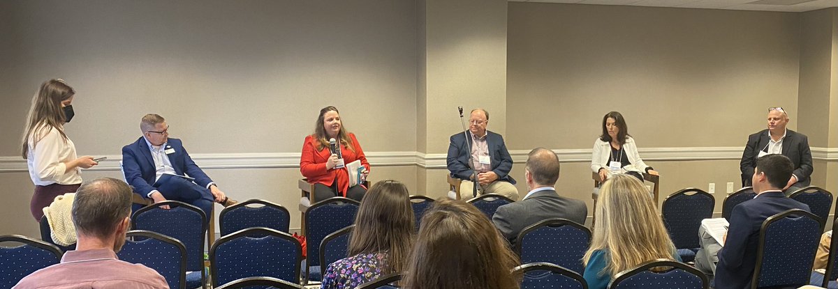 Emily Nicholson, Executive Director, Land of Sky P-20 Council shares at @ncIMPACTsog @uncsog @myFutureNC forum how the work to increase postsecondary credential attainment requires many partners. #landofskyp20 #losp20 #myFutureNC #2millionby2030 #ncimpact