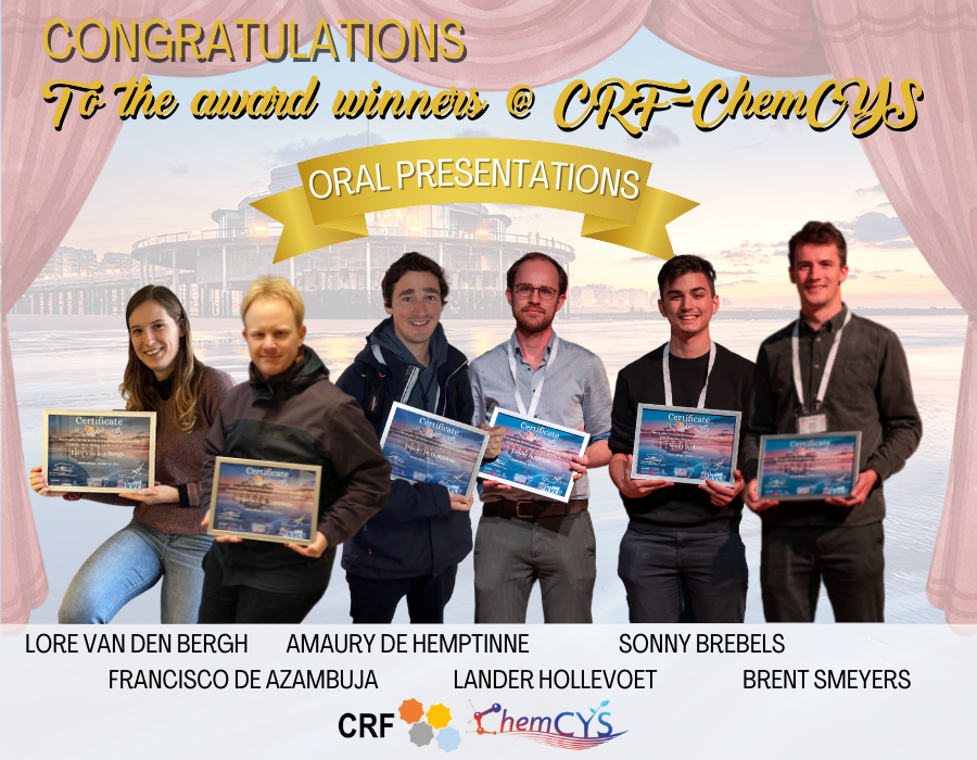 ChemCYS (@chemcys) on Twitter photo Congratulations to the oral presentation award winners at CRF-ChemCYS 2022, you all deserve a spot in the CRF-ChemCYS hall of fame! #CRFChemCYS2022 <a href="/CRF_Symposium/">CRF - Chemical Research in Flanders</a> Congratulations to the oral presentation award winners at CRF-ChemCYS 2022, you all deserve a spot in the CRF-ChemCYS hall of fame! #CRFChemCYS2022 <a href="/CRF_Symposium/">CRF - Chemical Research in Flanders</a>