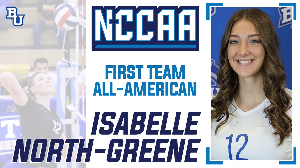 Junior Middle Hitter Isabelle North-Greene earns <a href="/TheNCCAA/">NCCAA</a> First Team All-American honor!