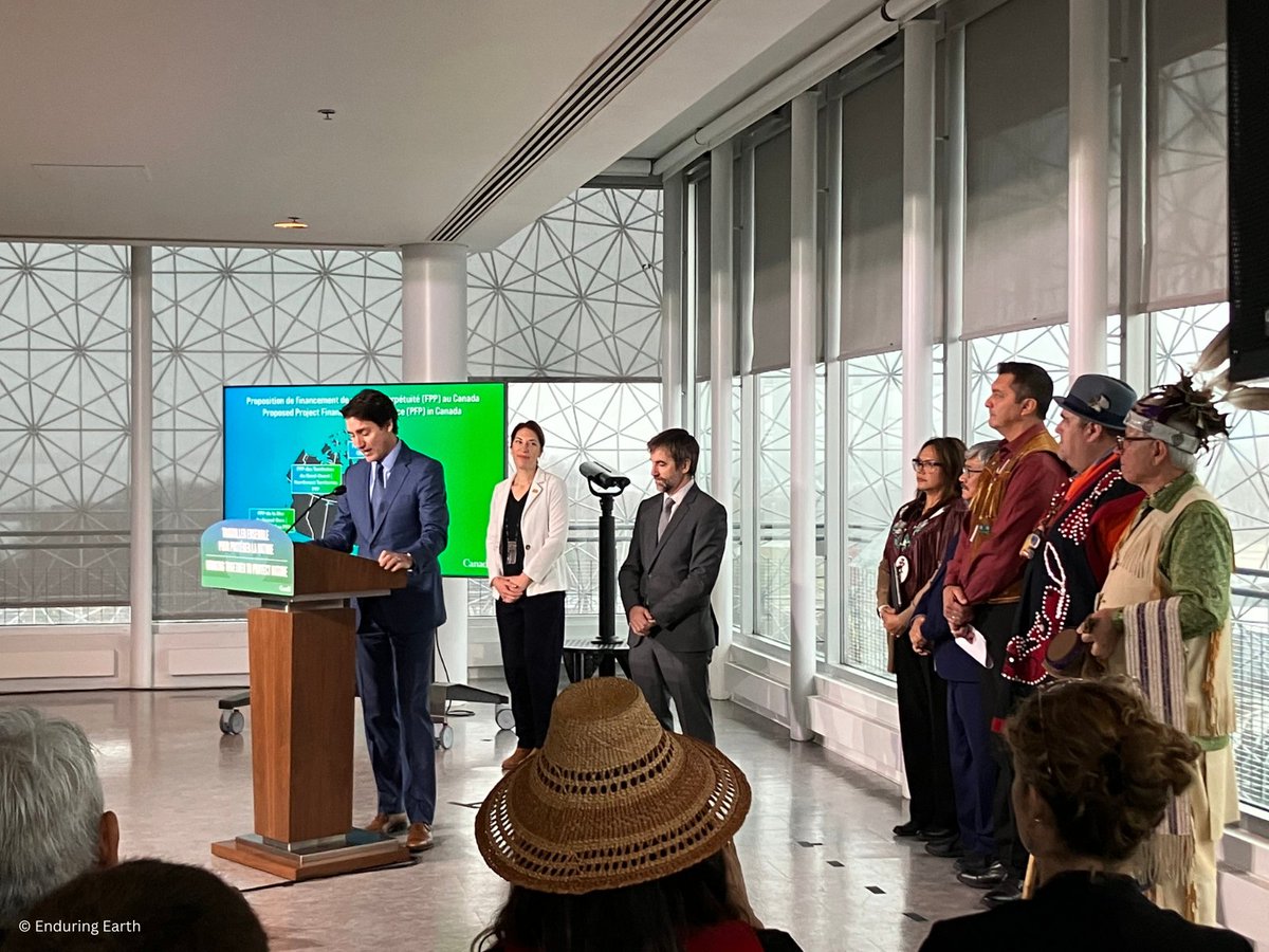 Congratulations to the Indigenous communities that will receive funding to assist with their stewardship priorities. At <a href="/UNBiodiversity/">UN Biodiversity</a> summit #COP15, PM <a href="/JustinTrudeau/">Justin Trudeau</a> announced $800M for 4 large-scale conservation projects covering almost 1M sq km