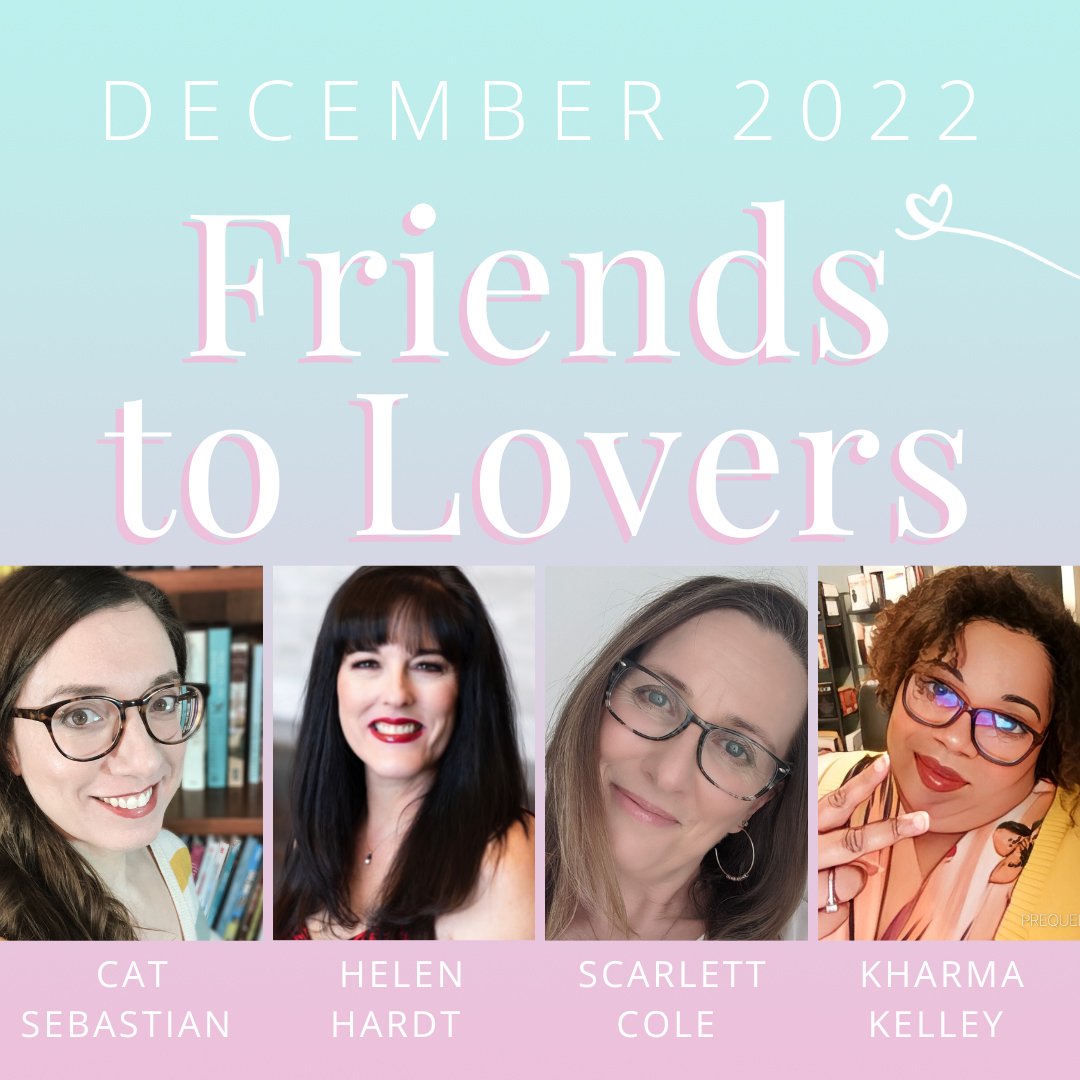 December Author Reveal!!! This month it’s all about the friends to lovers trope with brand new exclusive novellas from Scarlett Cole, Kharma Kelley, Helen Hardt &amp; Cat Sebastian! Join the HEA Collective Patreon today to read them → patreon.com/TheHappilyEver…