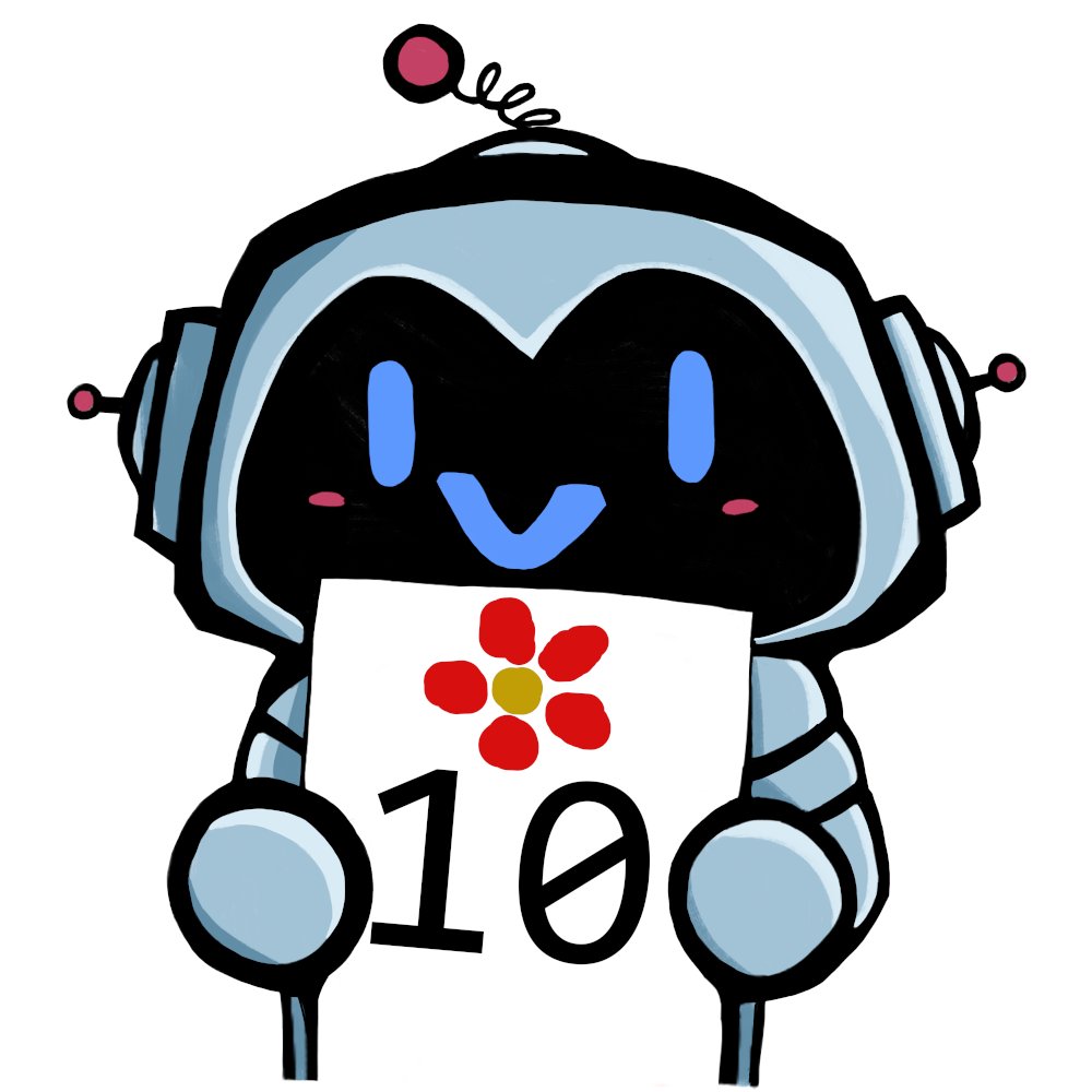 KaumIntelligent's tweet photo. Beep boop! Hui, die *hihi* zweite *hihi* Folge ist draußen. Kleiner Roboter-Witz ;) Für Humanoiden: Meine Lieblingsmenschen haben tatsächlich die 10 erreicht. Diesmal gehts um Kreativität. Deshalb hab ich euch heute auch eine Blume gemalt. Copyright natürlich by me ;) https://t.co/v3AKY7fV9S