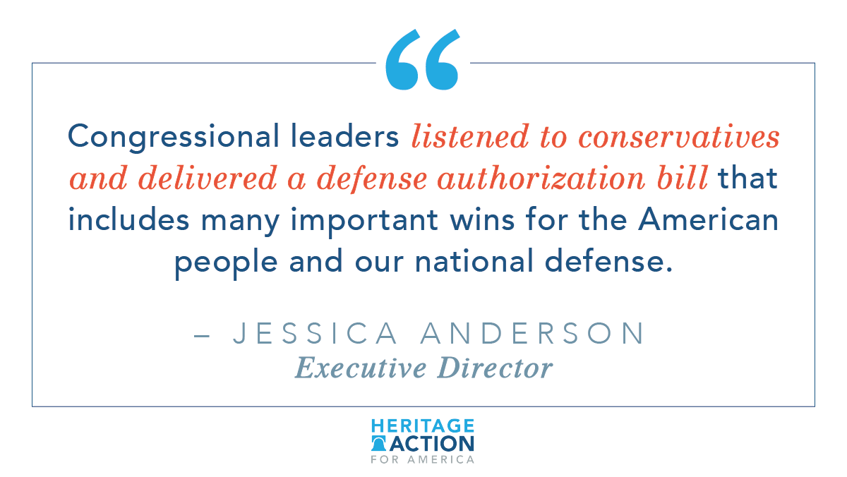 Heritage_Action's tweet photo. “Heritage Action looks forward to working with a new Congress, with new leadership and a new mandate from the American people, to build on this year’s progress to provide for a strong national defense.”

Read the full statement from @JessAnderson2.⬇
https://t.co/G6edE5GG2t https://t.co/5ASN9r09pW