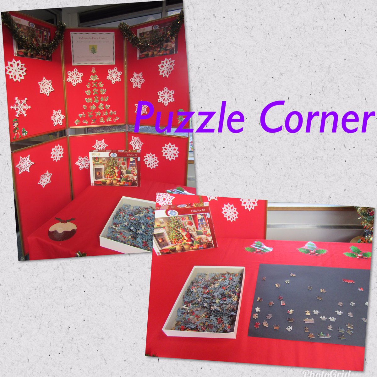FOBurntwood's tweet photo. We have a βPuzzle Cornerβ inside Burntwood Library especially for Christmas, pop in and take a look or even have a go
#burntwoodlibrary #staffslibraries #warmwelcome https://t.co/wXu9rEkLy5
