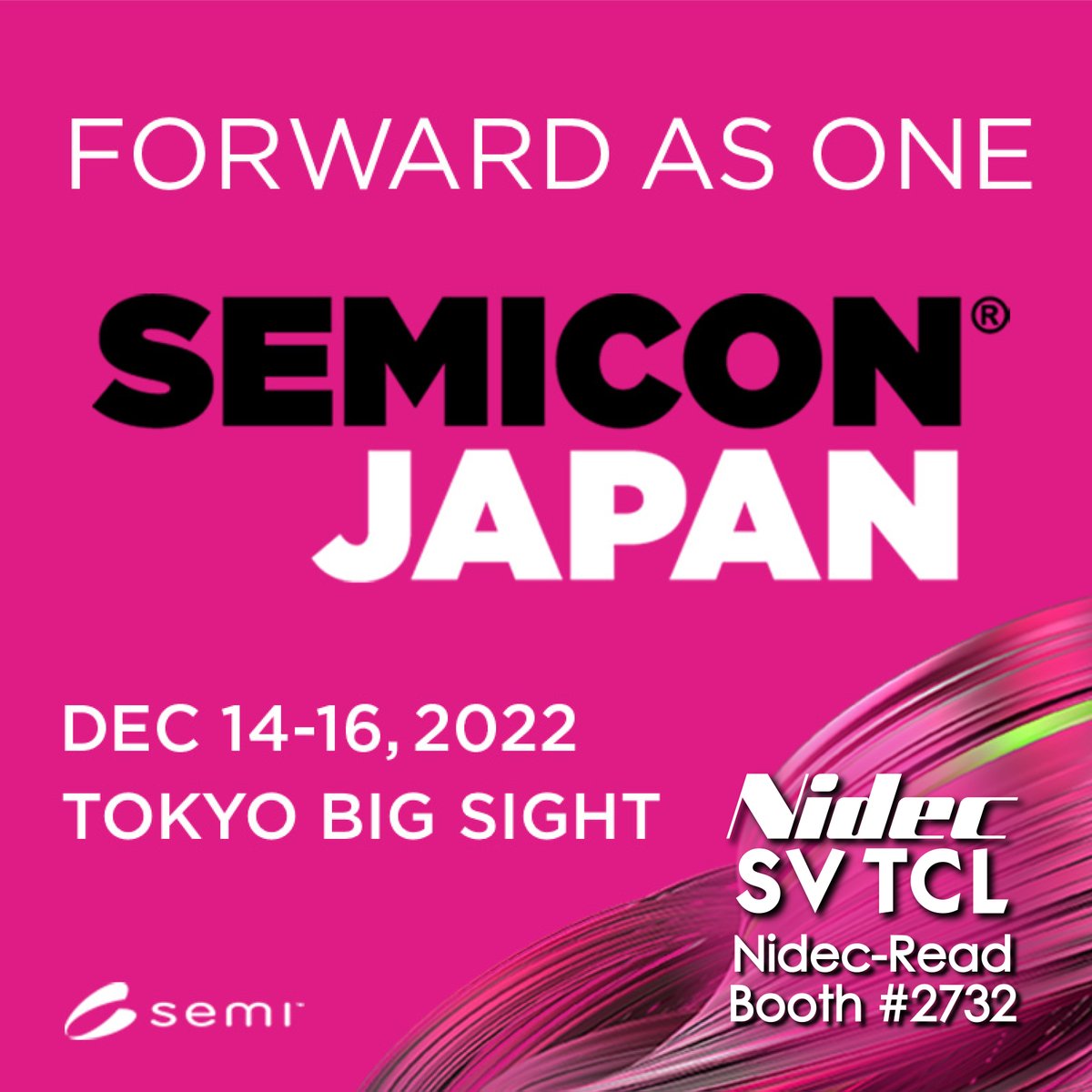 nidecsvprobe's tweet photo. SEMICON Japan is in one week! Visit our representatives during this event at the Nidec-Read Booth 2732. We look forward to seeing you there!
#SEMICONJapan #MEMS #ProbeCards https://t.co/YFVGz83sfy