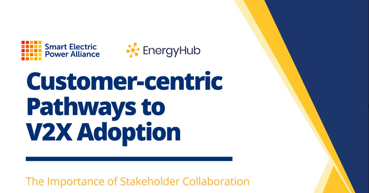 EnergyHub's tweet photo. .#V2X cannot be scaled by any OEM, EVSP, or utility alone.w/o industry collaboration and consensus, our industry won’t realize the benefits of bi-directional charging for customers. Dig into the state of V2X in this @SEPApower report: https://t.co/L4TBGKiCVG https://t.co/VRdmk0IL6b