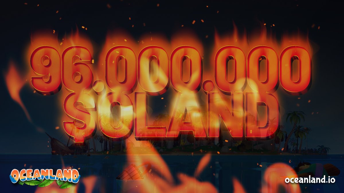 Oceanland_io's tweet photo. 96M $OLAND #token (%10 of the total supply, and equivalent of $750,000) has just been burnt! 🔥 

https://t.co/E7oJor6oAr

More will come. Stay tuned. 👀

#Oceanland #Burn #TokenBurn #crypto #cryptocurrency https://t.co/vfiOW9VEPt