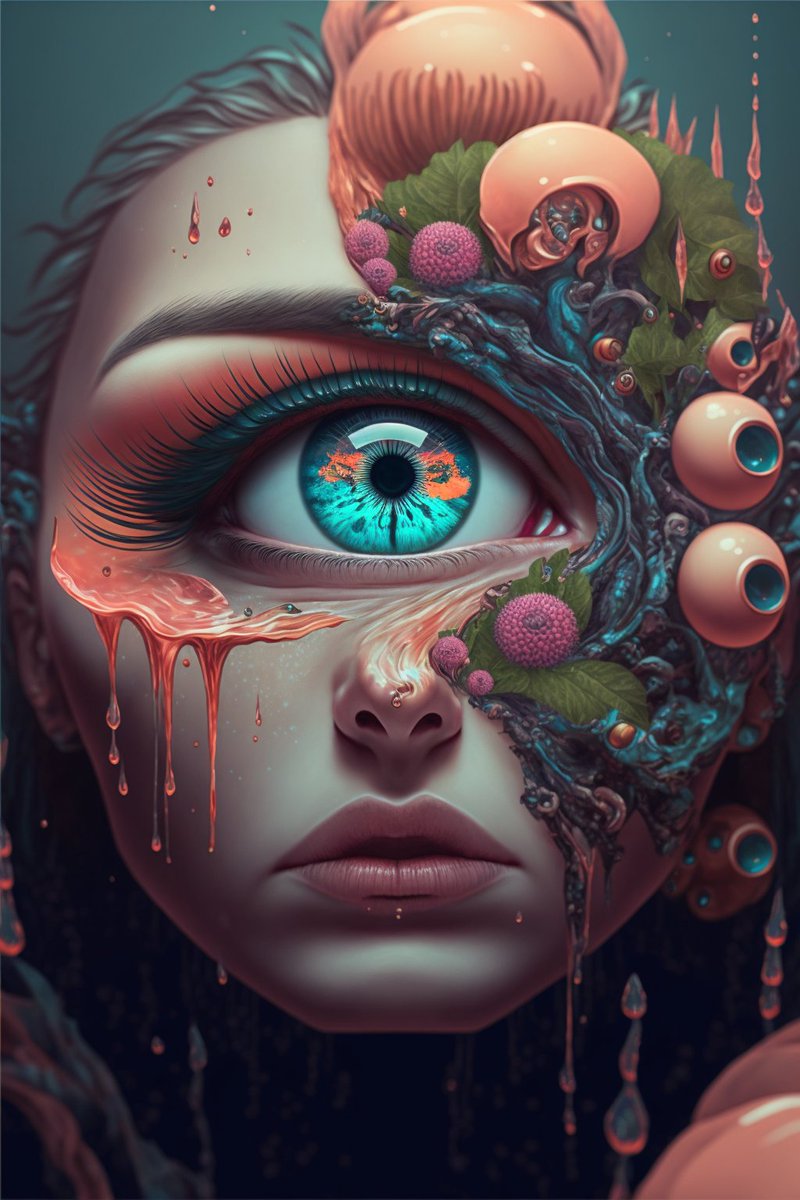 👁️Melting into madness👁️
🍄🖖🌾

#CNFT #CNFTProject #CNFTArtist #CNFTCollector #AIart #AIArtwork #midjourneyV4 #NFT #SURREALISM #psychedelicart