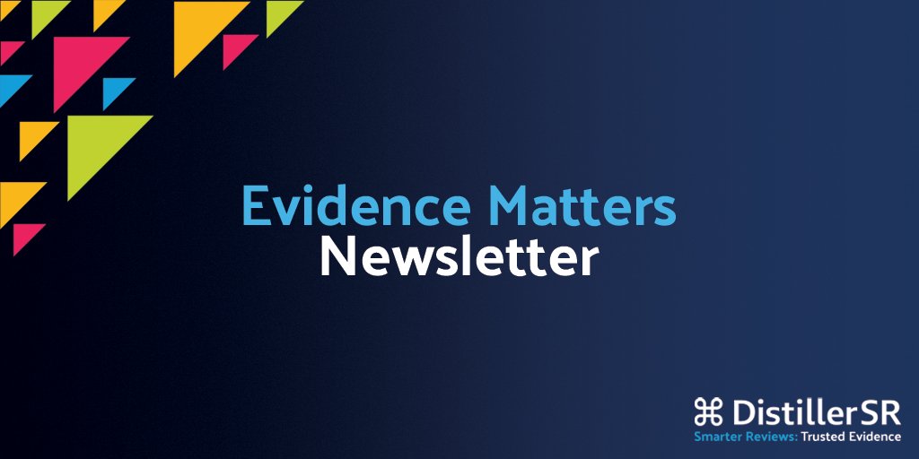 Subscribe to the #DistillerSR Evidence Matters bi-weekly newsletter and keep up with industry news, company updates, and exclusive content to help researchers conduct systematic #LitReview faster and more accurately. Subscribe now: hubs.ly/Q01k9Z-w0