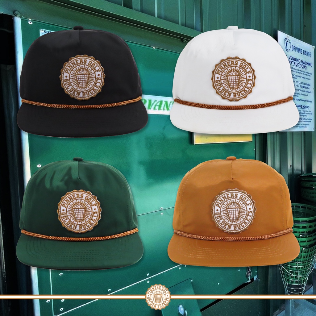 PinnersGolf's tweet photo. Pinner's Golf 🏌️‍♂️⁠ - Inaugural Season Collection Coming Soon.⁠
⁠
Pinner's Golf - Golden Buckets Badge Nylon Five Panel Ball Cap Rope Hat (Pinner's Gold)⁠
⁠
Sign up for VIP access now at:⁠
https://t.co/dHsTzrRTqH⁠

#golfheadwear #goldenbuckets #pinners #pinnersgolf https://t.co/avetGo4xcr