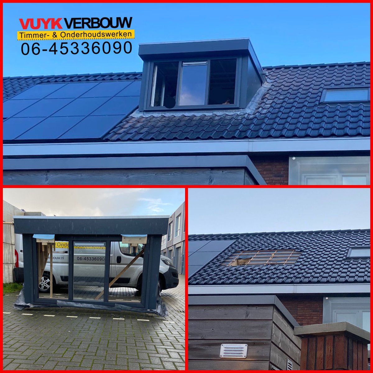 De laatste #dakkapel van 2022 is geplaatst voor een opdracht in #Vlaardingen🏡. Door ons aan de zaak gemaakt, transport 🚚 en op het dak gemonteerd 🏗. In het boeideel zit het rolluik verwerkt. 

Ook interesse? Neem contact op via 🌍vuykverbouw.nl