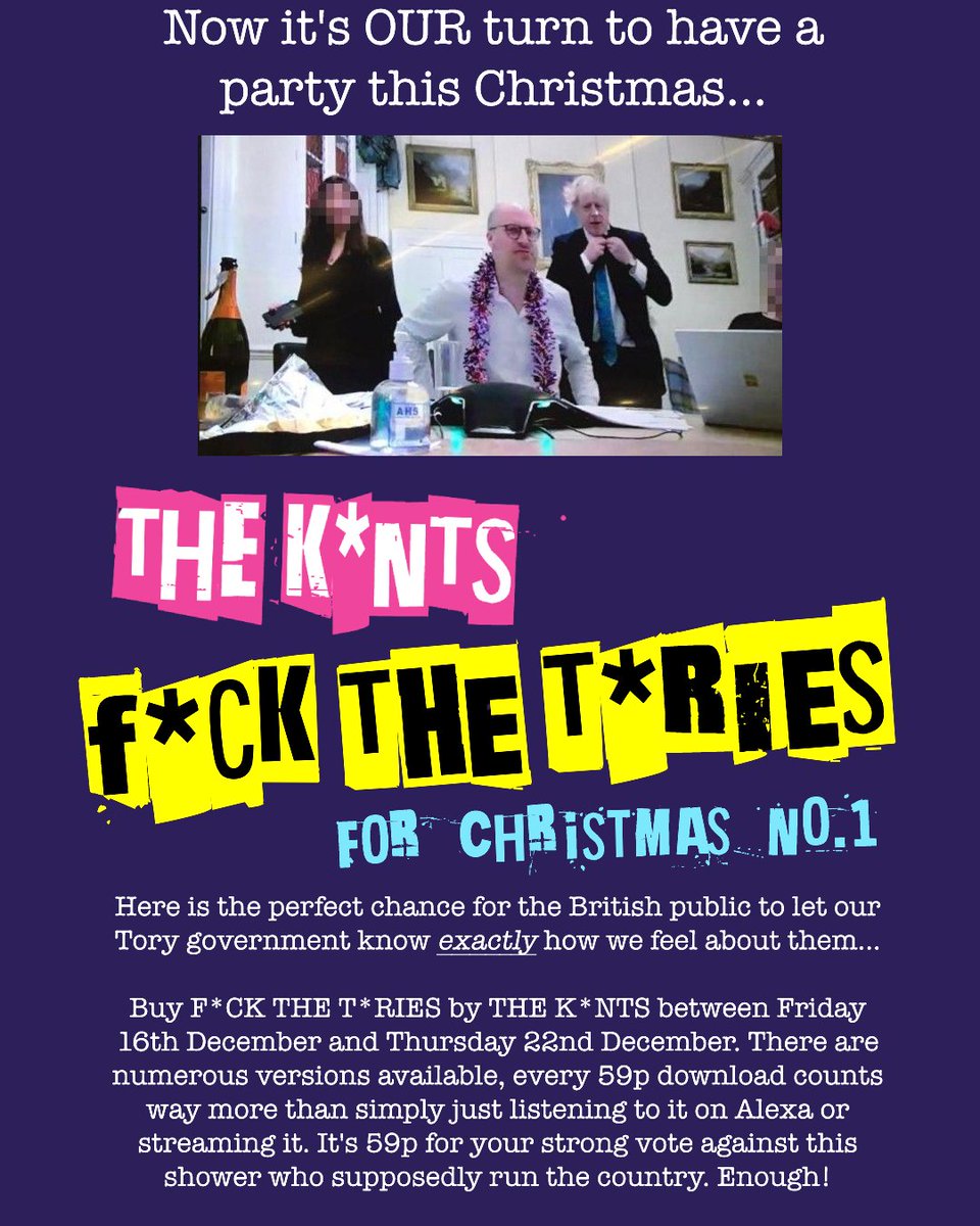 • Share and RT far and wide
• We were No.5 last year. With your help we can go 4 higher
• There will be numerous remixes and versions. Buy the one(s) you like
• Imagine having this as your #XmasNo1 
• Let's DO this!

All info here
✅ : theconservatives.info