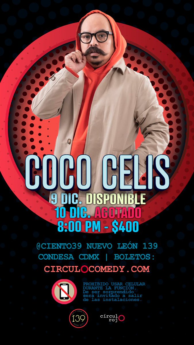 ciento39's tweet image. Últimas entradas 9 dic. 👉 circulocomedy.com/events/coco-ce…