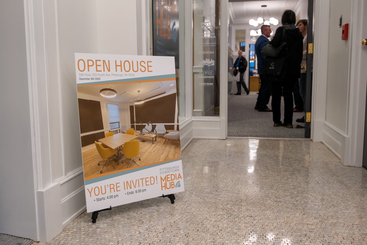 We had an excellent turnout for the Pittsburgh Downtown Media Hub’s open house last night! 🙌

Our shared workspace, graciously funded by The Benter Foundation, is open any local journalists and students who need accommodations for the day 📰

Thanks to everyone for stopping by!