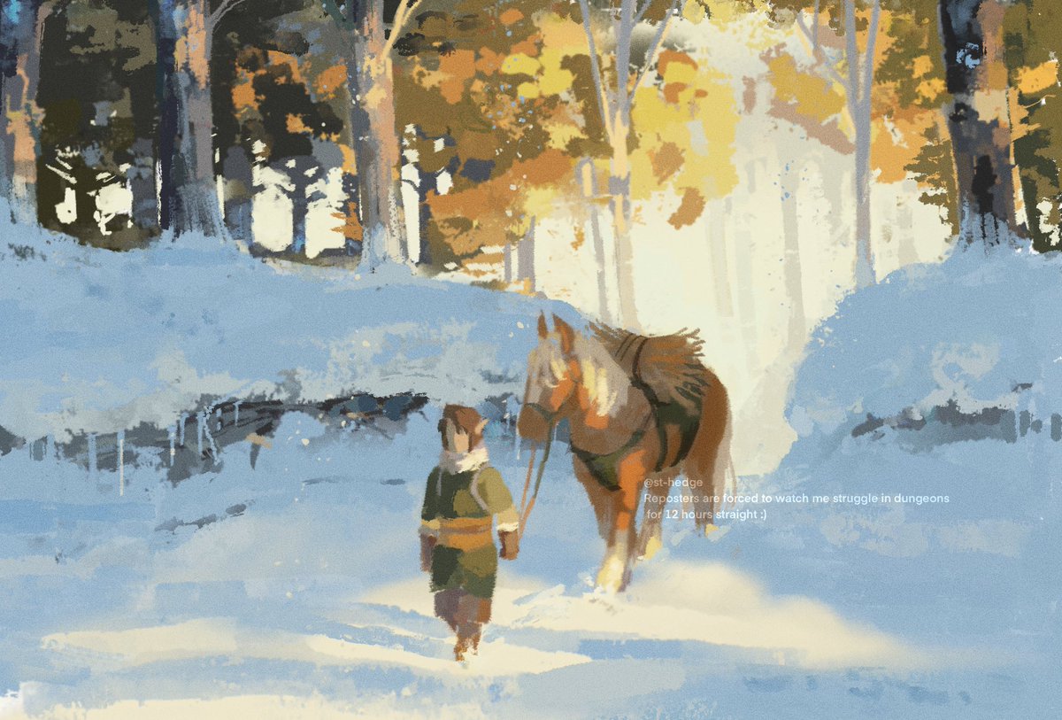 Winter holiday card but it’s a scene from Ordon province