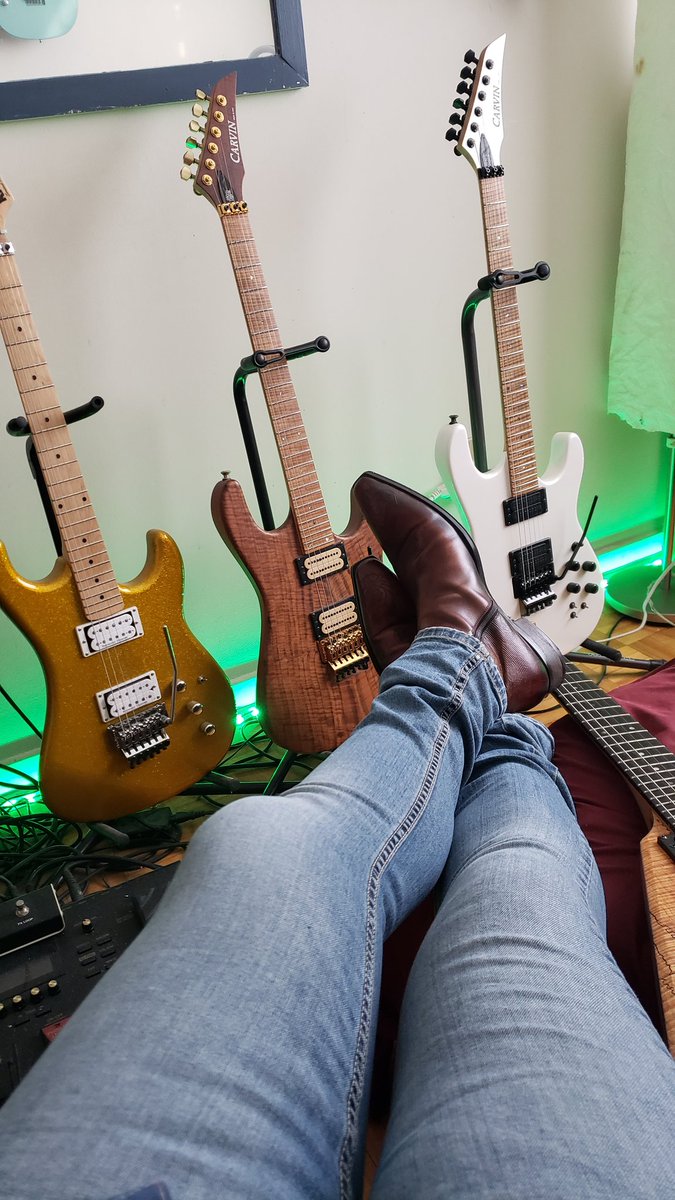 Rabih_Guitars's tweet photo. No boots, no Rock N Roll 🎸. https://t.co/NIPe0zfnAg 🎶.#electricguitar #guitarmania #guitargram #floydrose #seymourduncan #guitarphotography #guitarpics #joghost #italianshoes #tightjeans #rockboots #rockfashion #mensfashion #carvinguitars #jb200c #superstrat #metalguitarist https://t.co/m6bnOYCipc