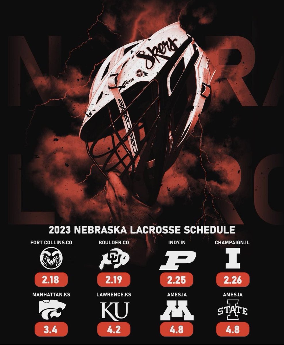 Built to bleed red. Our schedule for the 2023 spring season.