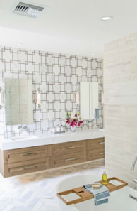 WellbornCabinet's tweet photo. A2) Floating vanities are always a hit. They can give off that high-end luxury vibe with ease and can fit any design style. #wellborncabinet #KBtribechat https://t.co/GNeSKOJJSR