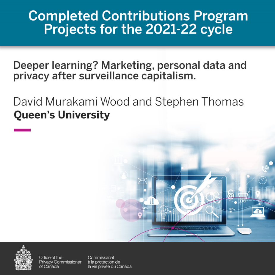 PrivacyPrivee's tweet image. This @queensu research project examined 3 new targeted marketing technologies, including #FLoC, developed by Google to replace third-party cookies. See their results in their report: priv.gc.ca/en/opc-actions… #ContributionsProgram