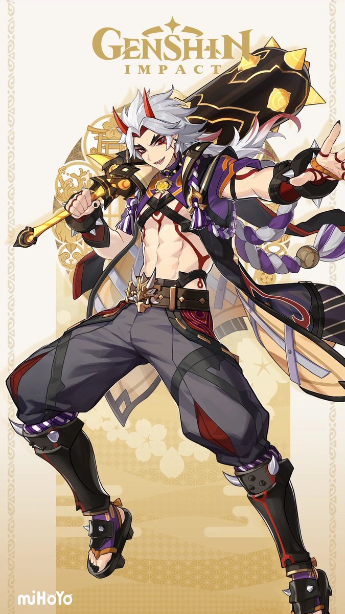 genshincomforts's tweet photo. today's comfort characters are scaramouche and itto !! i hope everyone has/had good luck with their pulls :D https://t.co/xiGwCOSlZ7