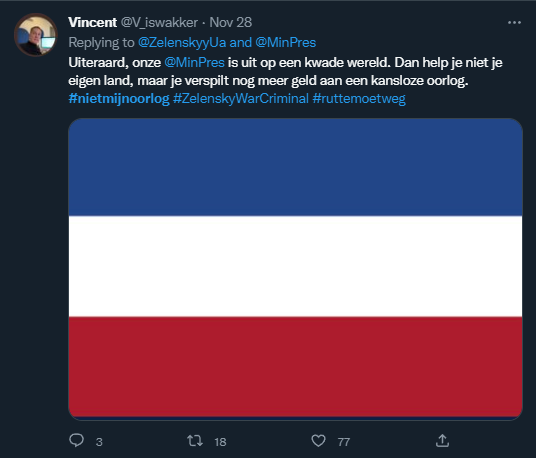 BananenDuivel's tweet photo. #nietmijnoorlog = #DomNederland https://t.co/nstwDm1710