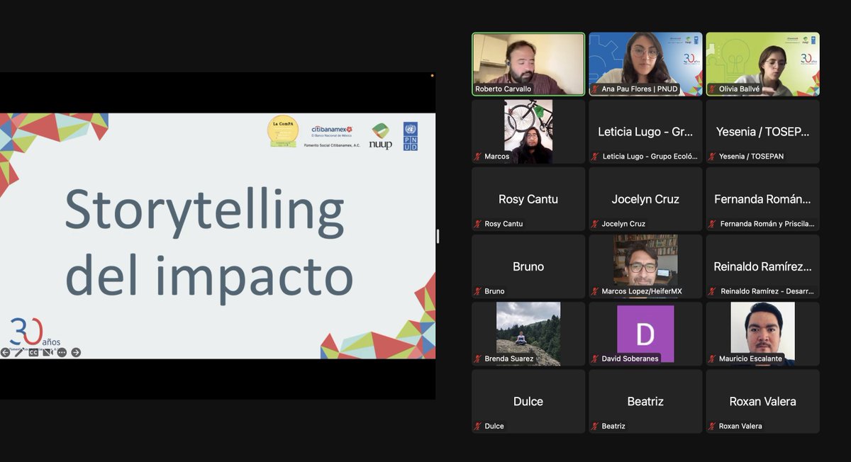 PNUD_Mexico's tweet photo. En la #LACOMPA compartimos aprendizajes con #EmpresasComunitariasxDesarrollo sobre el ✒️Storytelling de impacto📖 una herramienta fundamental para el foralecimiento de las acciones con impacto social ¡Gracias aliadxs @fomento_social @citibanamex @nuupagro!🍃 https://t.co/NByWksTNcf