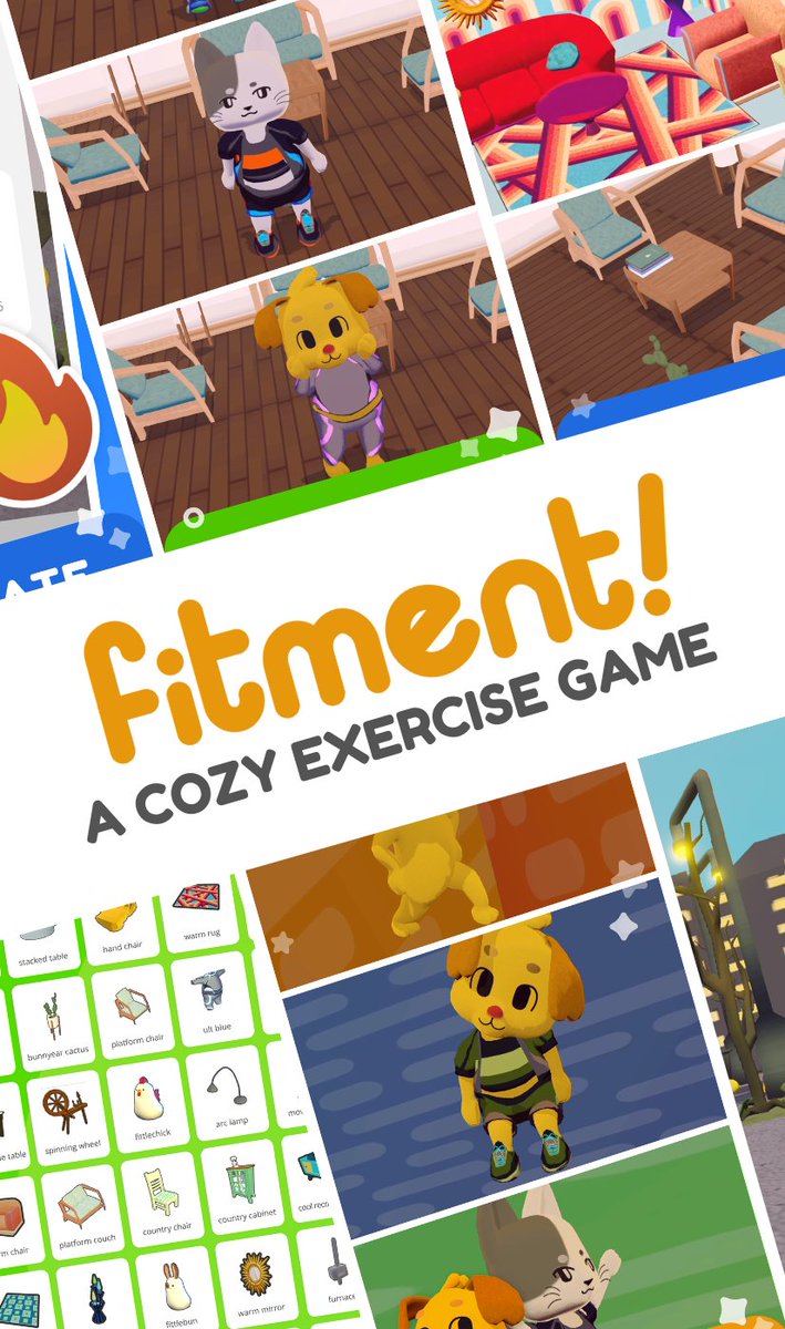 playfitment's tweet photo. Exercise a few minutes a day to help your fit buddy in Fitment! Download early access today on iOS and Android.
#exercisegame #mobilegame #indiegames #cozygames #lowpoly https://t.co/Eu62asl8az