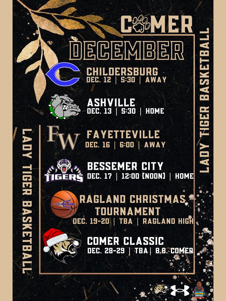 ComerWBB's tweet photo. The wait is over! Our Lady Tigers get started next week. Come out and support our Tigers!🐅🏀 #StandardsOverFeelings @BBCMHS @Coach_MHale @ahsaahooprumors @AlaHoops https://t.co/mAt3b0VSSD