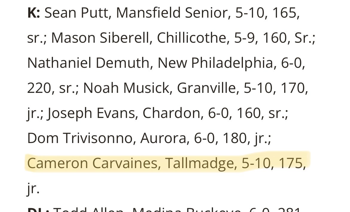 CCarvaines's tweet photo. Extremely blessed to be named All-State honorable mention! https://t.co/ep44ZQTgyp