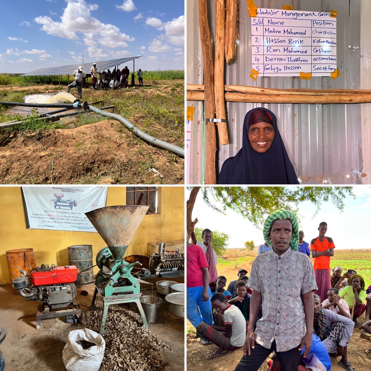 Impressed to see the <a href="/SweinEthiopia/">Sweden in Ethiopia & AU</a> / <a href="/Sida/">Sida</a> &amp; <a href="/DanishMFA/">Denmark MFA 🇩🇰</a> funded <a href="/WFP_Ethiopia/">WFP Ethiopia</a> &amp; <a href="/mercycorps/">Mercy Corps</a> support changing lives of refugees &amp; host communities in Somali region 🇪🇹 thru women saving groups, solar irrigation schemes, agro processors. #buildingresilience #HDPnexus