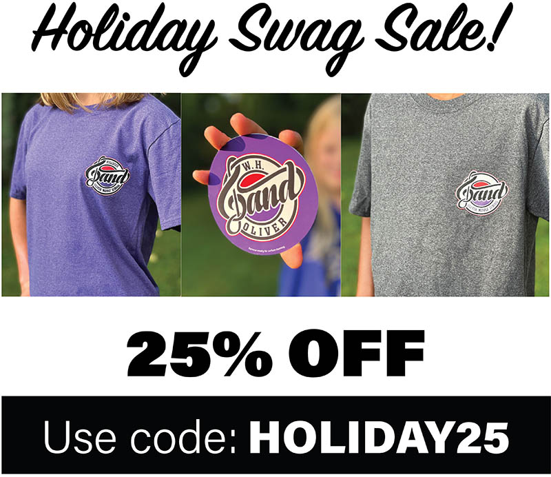 OliverMSBand's tweet photo. Don't miss out on some swag for your OMS Bulldog Band member this holiday! Shop now for 25% off with code: https://t.co/8FY7viGVKZ https://t.co/SOXG5TjvID