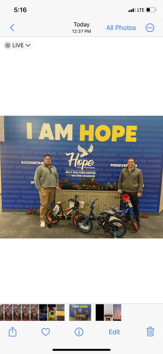 Hope for prisoners is one of my favorite local ministries. They’re collecting bikes and gift cards for 101 Christmases right now. Thanks ⁦@JonDPonder⁩ and ⁦@hope4prisoners1⁩ for caring for people and sharing Jesus!